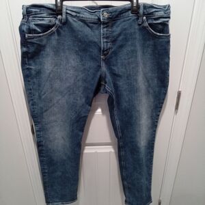 Silver Jeans Co. Girlfriend Sz 24 Length 29 Stone Washed Skinny Denim Blue Jeans